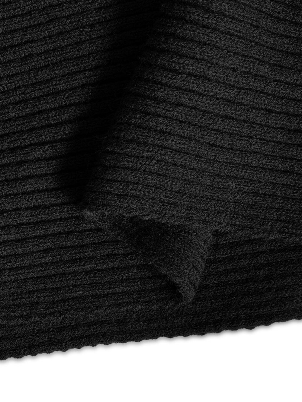 Black Casual Women's Unlined Batwing Cowl Neck Asymmetrical Micro Crop Pullovers - Picture 7 of 7